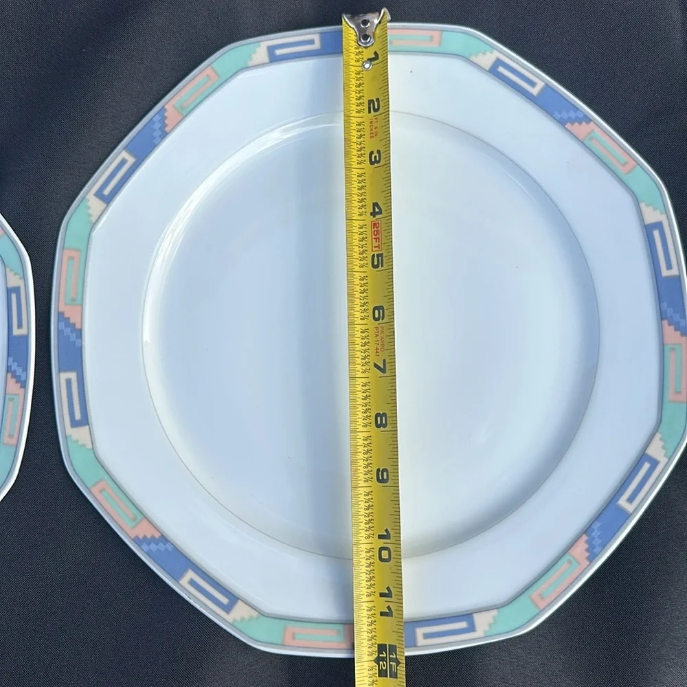 CHRISTOPER STUART FINE CHINA SOUTHWEST DESIGN 22 PIECE DINNER SET PLATES